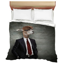 Portrait Of A Funny Camel In A Business Suit Bedding 51385975