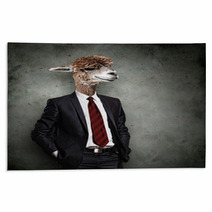Portrait Of A Funny Camel In A Business Suit Rugs 51385975