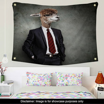 Portrait Of A Funny Camel In A Business Suit Wall Art 51385975