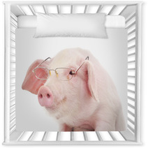 Portrait Of A Pig In Glasses Nursery Decor 59644378