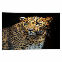 Portrait Of Leopard In Its Natural Habitat Rugs 61537121