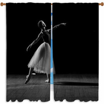 Portrait Of Young Pretty Ballerina Window Curtains 59144942
