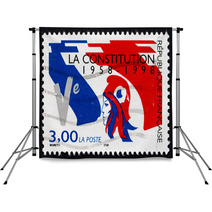 Postage Stamp France 1998 French Flag 5th Republic Backdrops 55070684
