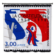 Postage Stamp France 1998 French Flag 5th Republic Bath Decor 55070684