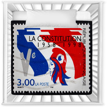 Postage Stamp France 1998 French Flag 5th Republic Nursery Decor 55070684