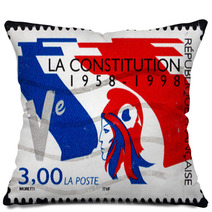 Postage Stamp France 1998 French Flag 5th Republic Pillows 55070684