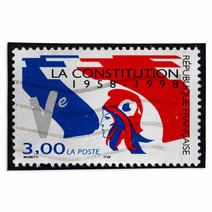 Postage Stamp France 1998 French Flag 5th Republic Rugs 55070684