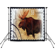 Postage Stamp Germany 2012 Moose, Alces Alces Backdrops 64364395