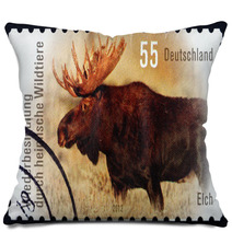 Postage Stamp Germany 2012 Moose, Alces Alces Pillows 64364395