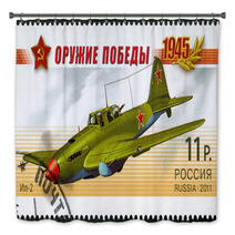 Postage Stamp Russia Russian Attack Bath Decor 61836165
