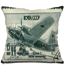Postage Stamp Russia Russian Heavy Pillows 83360519