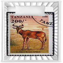 Postage Stamp Tanzania 1995 Hartebeest African Antelope Nursery Decor 136746814