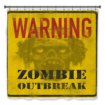 Poster Zombie Outbreak Bath Decor 118984474