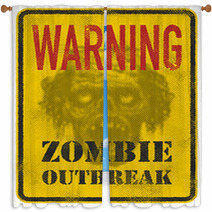 Poster Zombie Outbreak Window Curtains 118984474