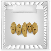 Potatoes Cartoon Characters Isolated On White Background Nursery Decor 144830880
