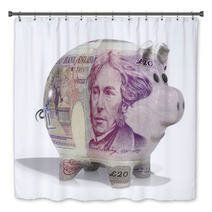 Pound Note Piggy Bank Bath Decor 58452209