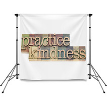 Practice Kindness In Wood Type Backdrops 48501548