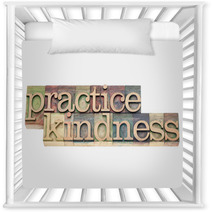 Practice Kindness In Wood Type Nursery Decor 48501548