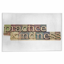 Practice Kindness In Wood Type Rugs 48501548