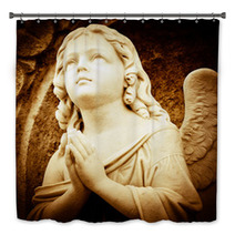 Praying Angel In Sepia Shades Bath Decor 46116089