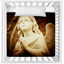 Praying Angel In Sepia Shades Nursery Decor 46116089