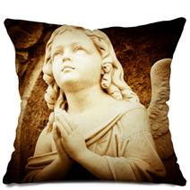 Praying Angel In Sepia Shades Pillows 46116089