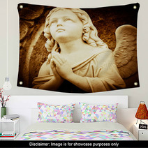 Praying Angel In Sepia Shades Wall Art 46116089
