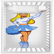 Pretty Blonde Cheerleader Nursery Decor 53885645