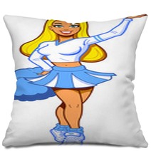 Pretty Blonde Cheerleader Pillows 53885645