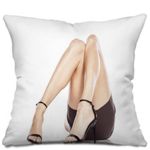 Pretty Female Legs In Elegant Sandals With High Heels Pillows 66200571