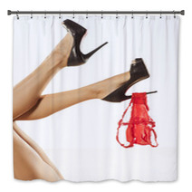 Pretty Female Legs With High Heels And Panties Attached To Them Bath Decor 56571105