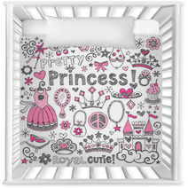 Princess Tiara Sketchy Notebook Doodle Set Nursery Decor 48147045