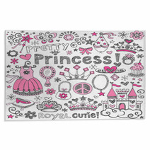 Princess Tiara Sketchy Notebook Doodle Set Rugs 48147045
