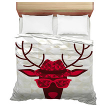Print With Deer In Hipster Style. Bedding 56178703