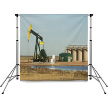 Producing Oil Well In North Dakota Backdrops 60263147