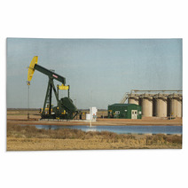 Producing Oil Well In North Dakota Rugs 60263147