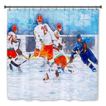 Professional Hockey Players Bath Decor 187620254