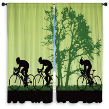 Proffesional Cyclists Window Curtains 36095835
