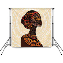 Profile Of Beautiful African Woman Backdrops 88494010