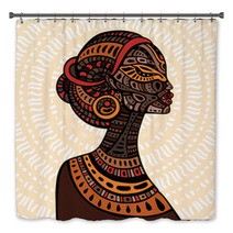 Profile Of Beautiful African Woman Bath Decor 88494010