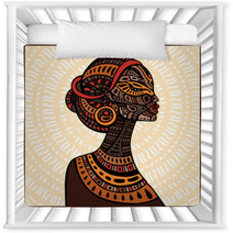 Profile Of Beautiful African Woman Nursery Decor 88494010