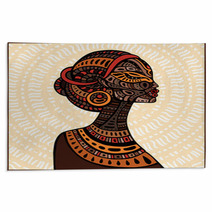 Profile Of Beautiful African Woman Rugs 88494010