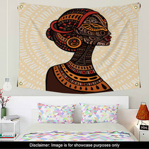 Profile Of Beautiful African Woman Wall Art 88494010