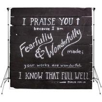 Psalm 139:14 Hand Painted On Wooden Shim Canvas Backdrops 91875530