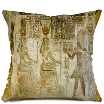 Ptolemy Offering To Hathor And Maat Pillows 43173177