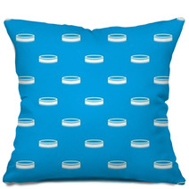 Puck Pattern Seamless Blue Pillows 168236288
