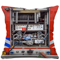 Pump And Valves On A Fire Engine Pillows 63115066