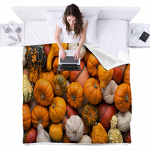 Pumpkins Background Blankets 56860170