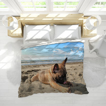 Puppy Dog French Bouledogue At Seaside Bedding 62411151