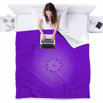 Purple Absract Design Blankets 4669998